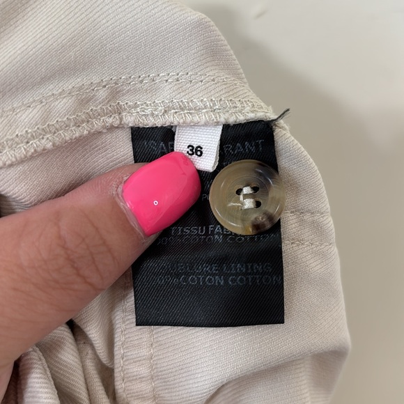 Isabel Marant Étoile Odea Cropped Wide Leg Pants Beige Size 36 - Picture 11 of 12